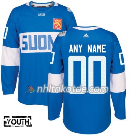 Finnland Trikot Custom 2016 World Cup Blau Premier - Kinder
